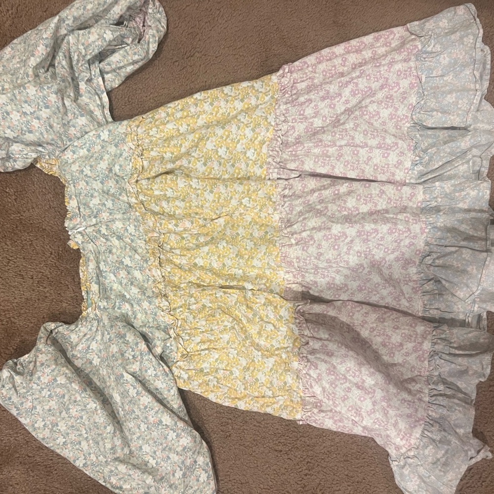 Storia Floral Dress with Ruffled Details